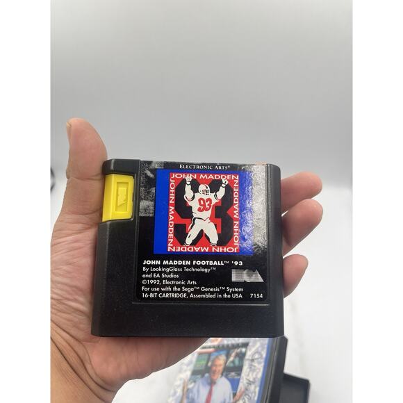 John Madden Football '93 (Sega Genesis, 1993) GAME & CASE **TESTED** - Picture 10 of 10